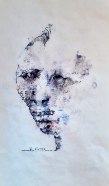 Σχέδιο με τίτλο "Meine Fresse! (2)" από Stephan Rodriguez Warnemünde, Αυθεντικά έργα τέχνης, Μελάνι