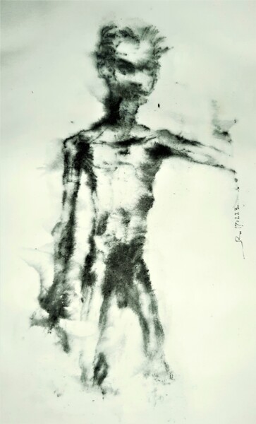 Tekening getiteld "Leib-Haft" door Stephan Rodriguez Warnemünde, Origineel Kunstwerk, Inkt