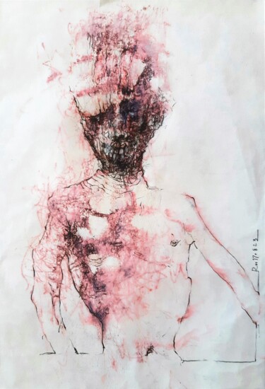 Dessin intitulée "Macbeth (1)" par Stephan Rodriguez Warnemünde, Œuvre d'art originale, Crayon