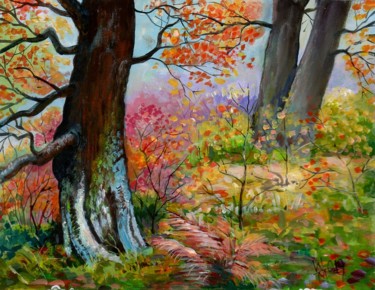 Malarstwo zatytułowany „Jesień” autorstwa Waldemar Wojtowicz, Oryginalna praca, Akryl