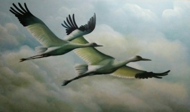 Painting titled "Perfect synchroniza…" by Wasantha Ranjan, Original Artwork, Acrylic Mounted on Wood Stretcher frame