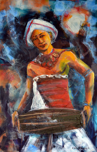 Peinture intitulée "Glimmer of Hope" par Wasantha Ranjan, Œuvre d'art originale, Acrylique Monté sur Châssis en bois
