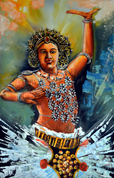 Картина под названием "Pulse of the Nation" - Wasantha Ranjan, Подлинное произведение искусства, Акрил Установлен на Деревян…