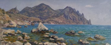 Pittura intitolato "Sea and mountains" da Vasiliy Nesterov, Opera d'arte originale, Olio