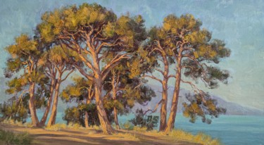 "Evening. Pines" başlıklı Tablo Vasiliy Nesterov tarafından, Orijinal sanat, Petrol