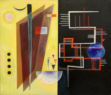 Malarstwo zatytułowany „L'alliance intérieu…” autorstwa Wassily Kandinsky, Oryginalna praca, Olej
