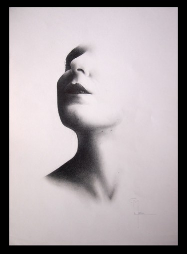 Drawing titled "Oubli" by Christophe Moreau, Original Artwork, Graphite