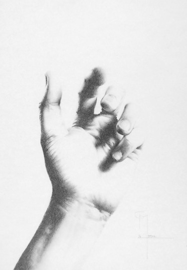Dessin intitulée "Aide - Help" par Christophe Moreau, Œuvre d'art originale, Graphite