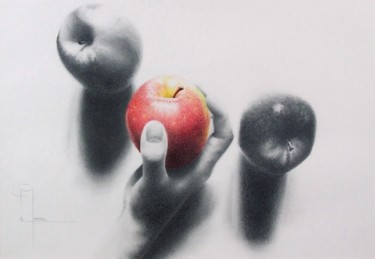 Drawing titled "A table 1 (Eden)" by Christophe Moreau, Original Artwork, Pencil