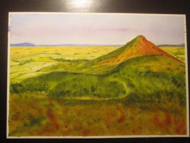 Peinture intitulée "english hills" par Watercolorwalt, Œuvre d'art originale, Huile