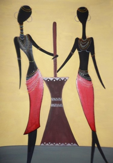 Painting titled "Tribal - 2" by Abhilasha, Original Artwork, 