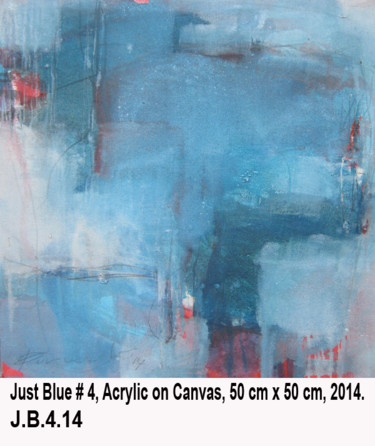 Painting titled "just-blue-4-acrylic…" by Wayan Purnata, Original Artwork, Acrylic