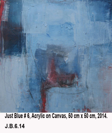 Painting titled "just-blue-6-acrylic…" by Wayan Purnata, Original Artwork, Acrylic