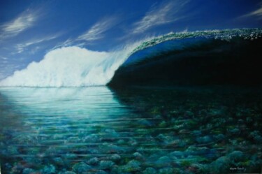 Painting titled "the reef" by Wayne French, Original Artwork, Oil