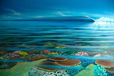 Painting titled "Reef Dreaming" by Wayne French, Original Artwork, Oil