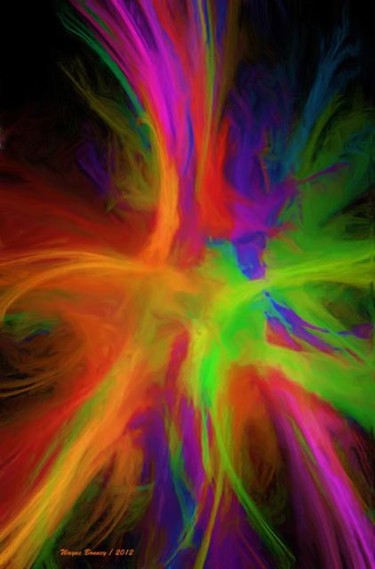 Painting titled "Colour Explosion" by Wayne Bonney, Original Artwork