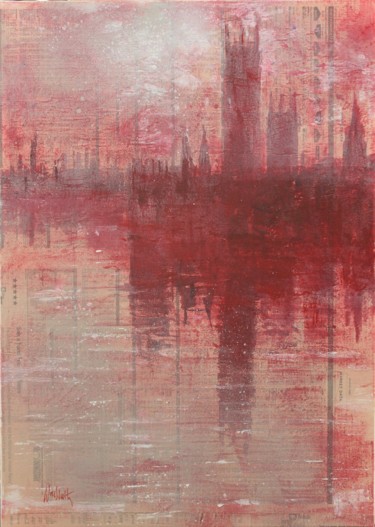 Картина под названием "Westminster Blushes" - Wayne Sleeth, Подлинное произведение искусства, Акрил Установлен на Деревянная…