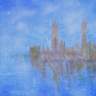 Painting titled "Westminster, for JM…" by Wayne Sleeth, Original Artwork, Acrylic Mounted on Wood Stretcher frame