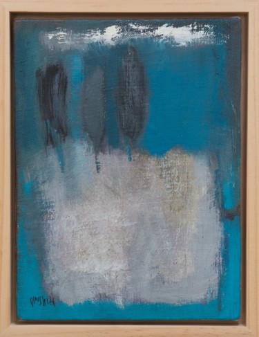Peinture intitulée "Composition Azure" par Wayne Sleeth, Œuvre d'art originale, Acrylique Monté sur Châssis en bois