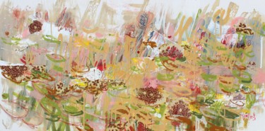 제목이 "Giverny (Printemps)"인 미술작품 Wayne Sleeth로, 원작, 아크릴 나무 들것 프레임에 장착됨