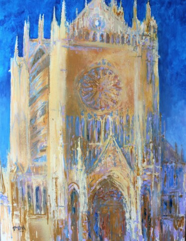 Painting titled "Cathédrale de Metz…" by Wayne Sleeth, Original Artwork, Digital Print