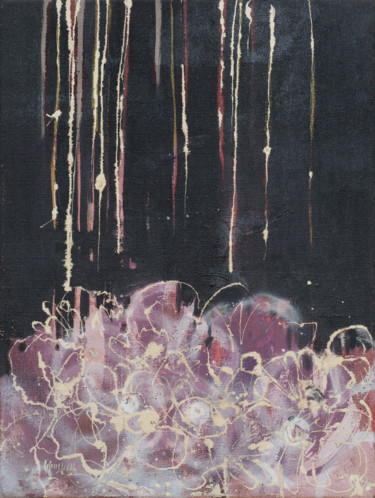 Painting titled "Broken Flowers (Mag…" by Wayne Sleeth, Original Artwork, Oil Mounted on Wood Stretcher frame