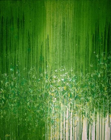 Peinture intitulée "Jardin des Lys" par Wayne Sleeth, Œuvre d'art originale, Huile