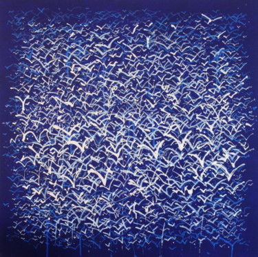 Malarstwo zatytułowany „Gulls / Mouettes” autorstwa Wayne Sleeth, Oryginalna praca, Akryl Zamontowany na Drewniana rama noszy