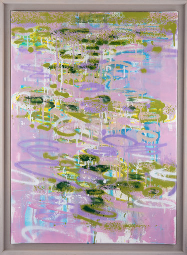 Peinture intitulée "Monet Monet Monet n…" par Wayne Sleeth, Œuvre d'art originale, Bombe aérosol Monté sur Châssis en bois