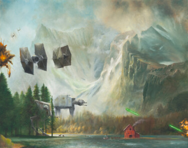 Schilderij getiteld "Open Season" door Waynester, Origineel Kunstwerk, Olie