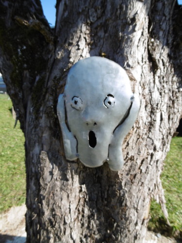 Sculpture intitulée "Der Schrei, Metalis…" par Mirko Siakkou-Flodin, Œuvre d'art originale, Aluminium