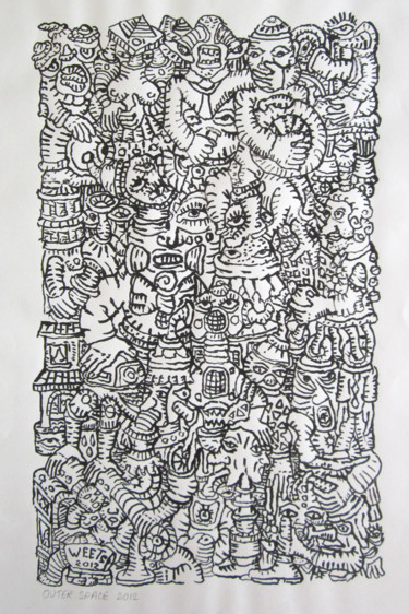 Drawing titled "5. Outer space 43 x…" by Eric G. C. Weets, Original Artwork, Other