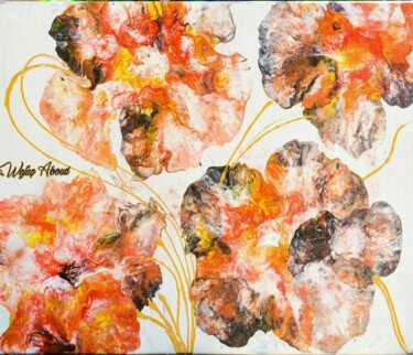 Painting titled "Flower" by Wefag Ibrahim, Original Artwork, Acrylic
