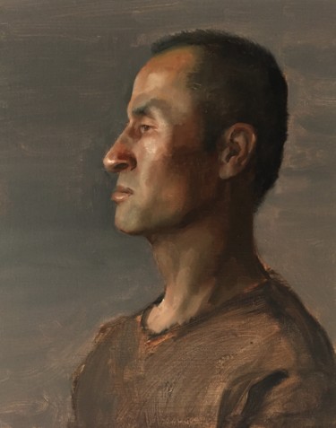 Painting titled "Soldier" by Wei Jia, Original Artwork, Oil