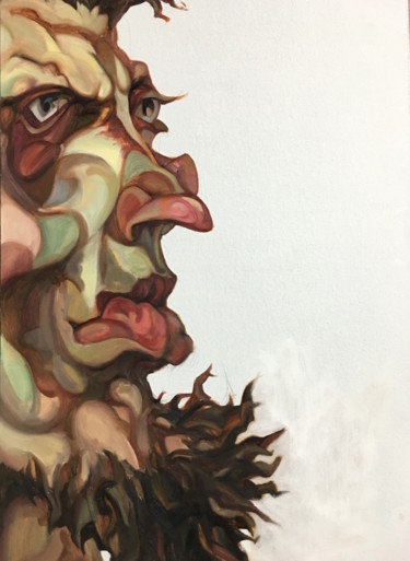 Painting titled "Skin No.3" by Wei Pan, Original Artwork, Oil