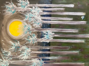 绘画 标题为“花好月圆” 由Wei Xie, 原创艺术品, 油