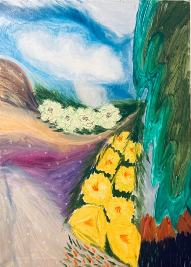 绘画 标题为“天堂的花束” 由Wei Xie, 原创艺术品, 油