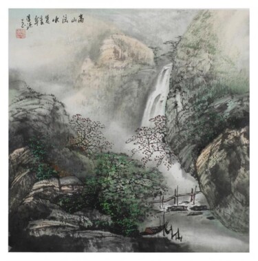 绘画 标题为“Waterfall” 由Wei, 原创艺术品, 油