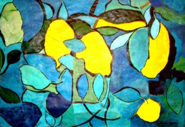 Installation intitulée "les citrons" par Lucienne Weill, Œuvre d'art originale