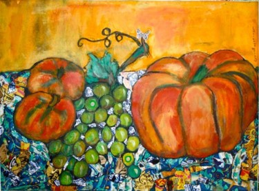 Installation intitulée "Fruits" par Lucienne Weill, Œuvre d'art originale