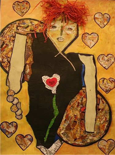 Installation intitulée "Femme Rousse" par Lucienne Weill, Œuvre d'art originale