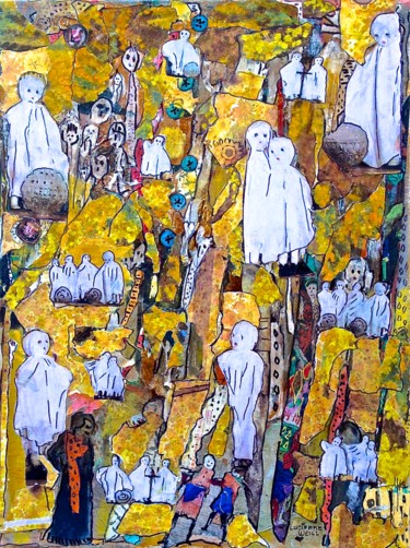 Collages intitulée "Ghost Story" par Lucienne Weill, Œuvre d'art originale