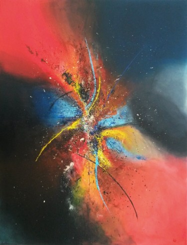 Painting titled "HUMEUR DYNAMIQUE" by Weilys Lili, Original Artwork, Acrylic