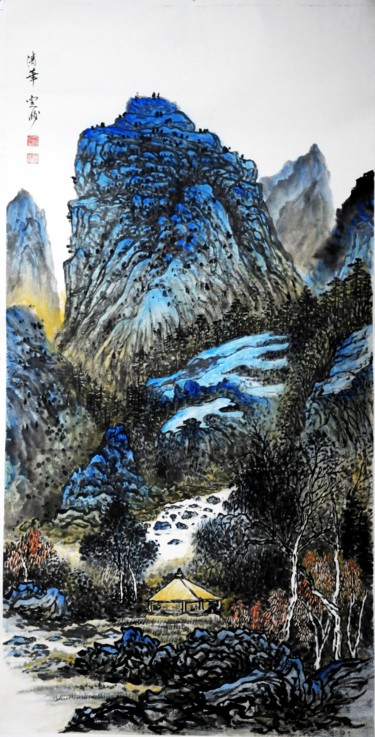 제목이 "Chinese watercolour…"인 미술작품 Weiping Li로, 원작, 수채화