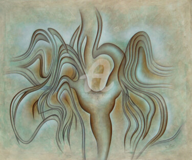 Peinture intitulée "Branches dansantes" par Claudine Lux, Œuvre d'art originale, Acrylique