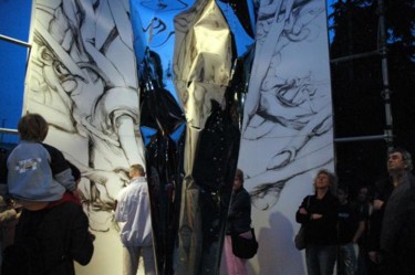 Sculpture intitulée "Passage Suspendu" par Wela, Œuvre d'art originale