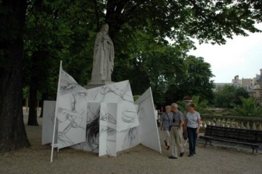 Sculpture intitulée "Château de cartes p…" par Wela, Œuvre d'art originale