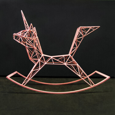 Sculptuur getiteld "Unicat" door Alexandra Weld Queen, Origineel Kunstwerk, Metalen