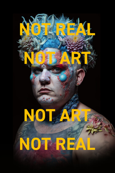 Digital Arts titled "Not Real Not Art (C…" by Well Well, Original Artwork, AI generated image