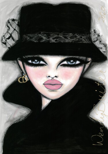 绘画 标题为“Miss Dior” 由Wendy Buiter, 原创艺术品, 丙烯
